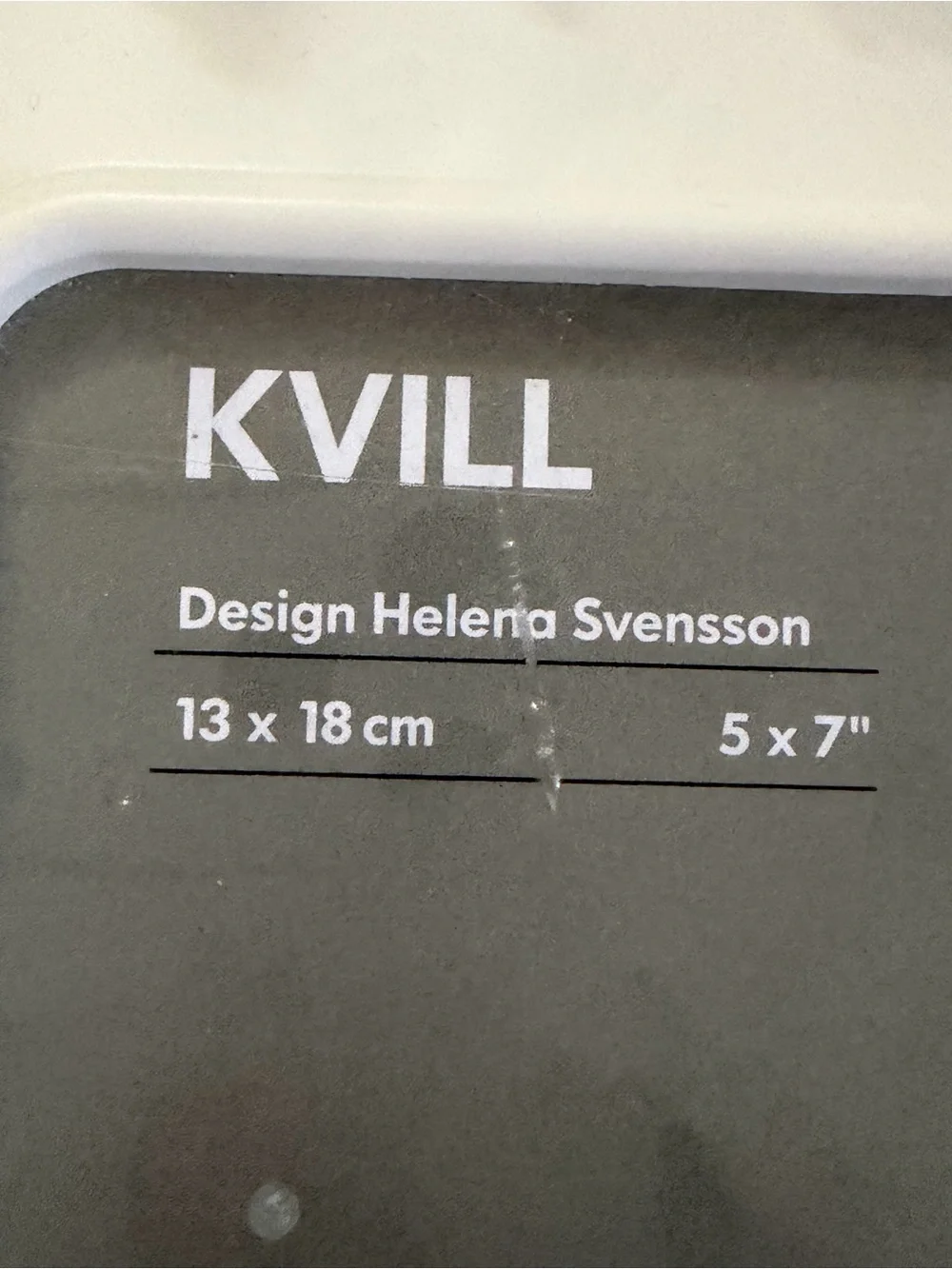 New in plastic IKEA KVILL Ornate White floral scroll Picture Frame 5x7 white